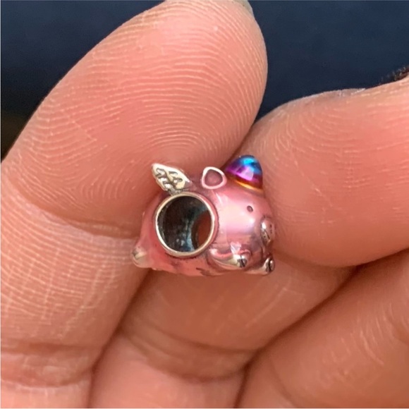 NWOT Flying Unicorn Pig Charm Sterling Silver 925 - Picture 12 of 13